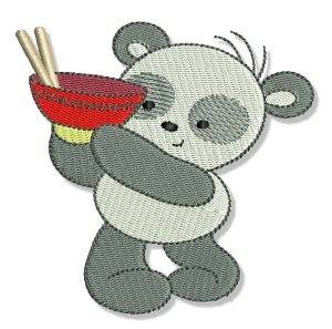 Picture of Oriental Panda Machine Embroidery Design
