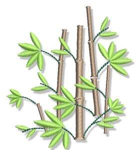 Picture of Oriental Bamboo Machine Embroidery Design
