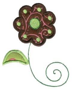 Picture of Doodl Flower Applique Machine Embroidery Design