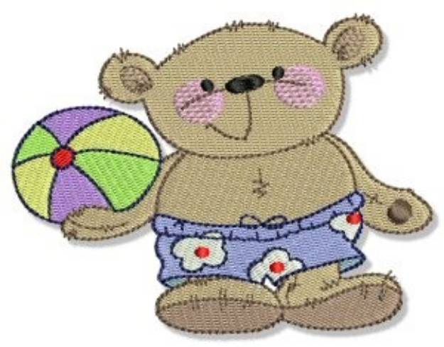 Picture of Summertime Teddy Bears Machine Embroidery Design