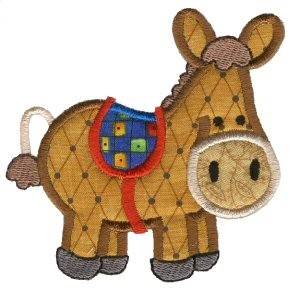 Picture of Sweet Applique Horse Machine Embroidery Design