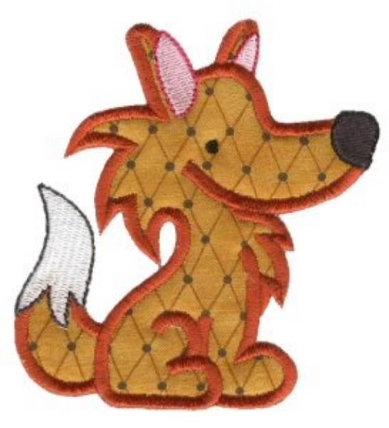 Picture of Sweet Applique Fox Machine Embroidery Design