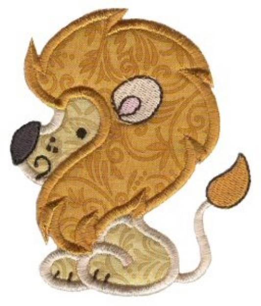 Picture of Sweet Applique Lion Machine Embroidery Design