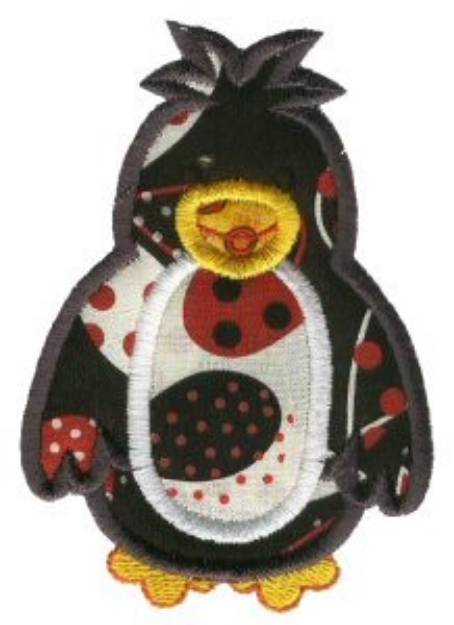 Picture of Sweet Applique Penguin Machine Embroidery Design