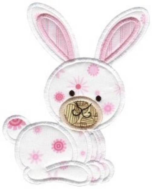 Picture of Sweet Applique Rabbit Machine Embroidery Design