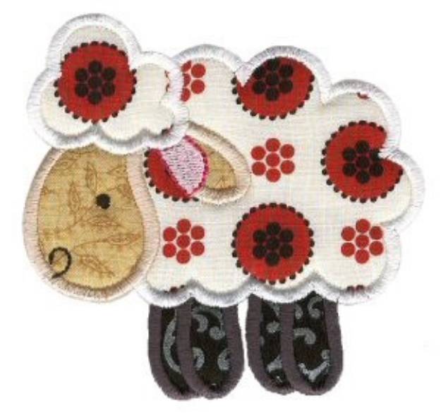 Picture of Sweet Applique Sheep Machine Embroidery Design