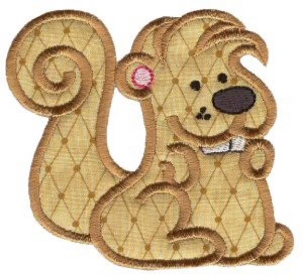 Picture of Sweet Applique Squirrel Machine Embroidery Design