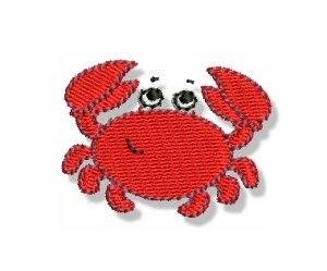 Picture of Mini Beach Crab Machine Embroidery Design
