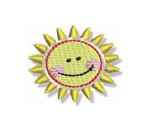 Picture of Mini Happy Sun Machine Embroidery Design
