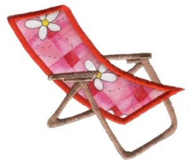 Picture of Applique Beach Chair Machine Embroidery Design