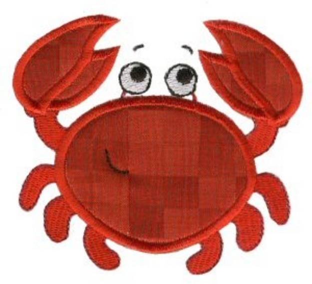 Picture of Applique Beach Crab Machine Embroidery Design