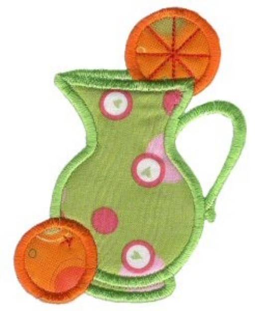 Picture of Applique Orange Drink Machine Embroidery Design