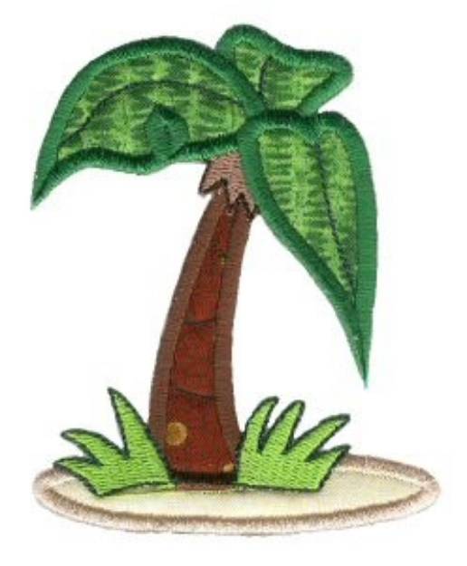 Picture of Applique Palm Tree Machine Embroidery Design