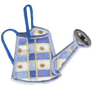Picture of Applique Watering Can Machine Embroidery Design