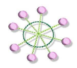 Picture of Starburst of Dots Machine Embroidery Design