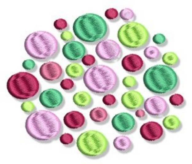 Picture of Pastel Dots Machine Embroidery Design