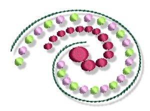 Picture of Dot Swirls Machine Embroidery Design