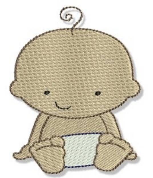 Picture of Cute Baby Machine Embroidery Design