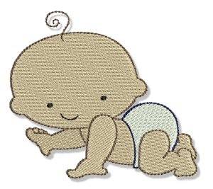 Picture of Crawling Baby Machine Embroidery Design