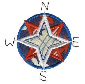 Picture of Nautical Compass Applique Machine Embroidery Design