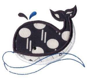 Picture of Nautical Orca Applique Machine Embroidery Design