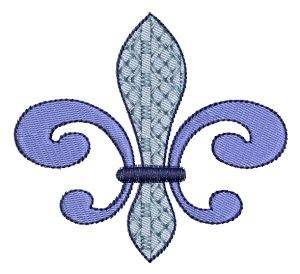 Picture of Blue Fleur De Lis Machine Embroidery Design