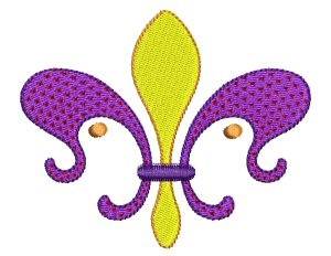 Picture of Purple Fleur De Lis Machine Embroidery Design