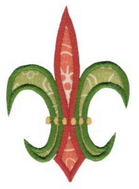 Picture of Fleur De Lis Applique Machine Embroidery Design