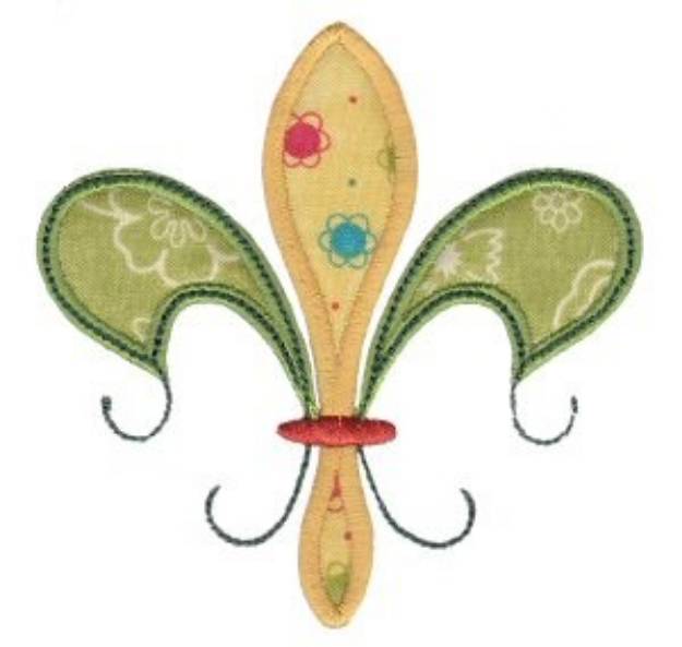 Picture of Applique Fleur De Lis Machine Embroidery Design