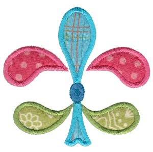 Picture of Pastel Applique Fleur De Lis Machine Embroidery Design