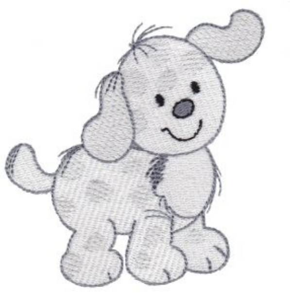 Picture of Cartoon Puppy Machine Embroidery Design