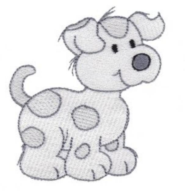 Picture of Adorable Cartoon Puppy Machine Embroidery Design