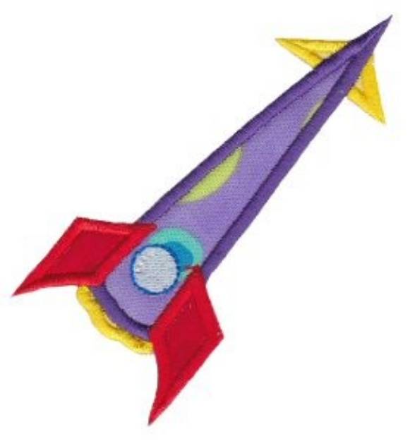 Picture of Rocket Ship Applique Machine Embroidery Design