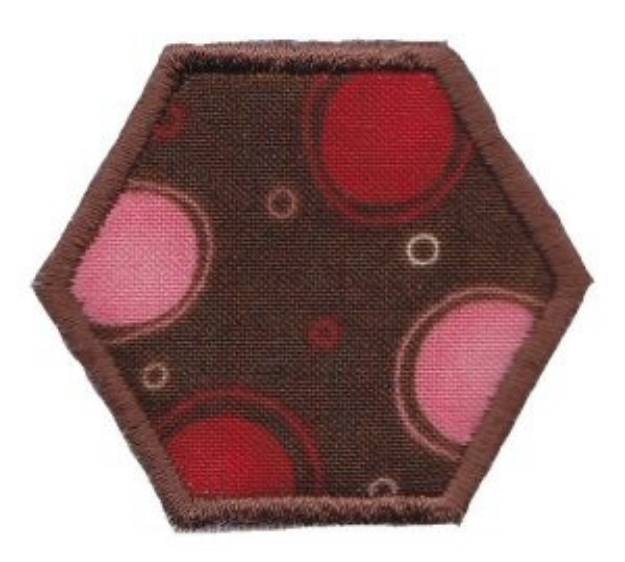 Picture of Small Applique Hexagon Machine Embroidery Design