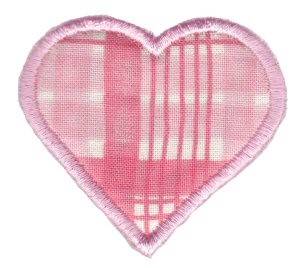 Picture of Small Applique Heart Machine Embroidery Design