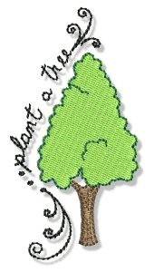 Picture of Earth Day Tree Machine Embroidery Design