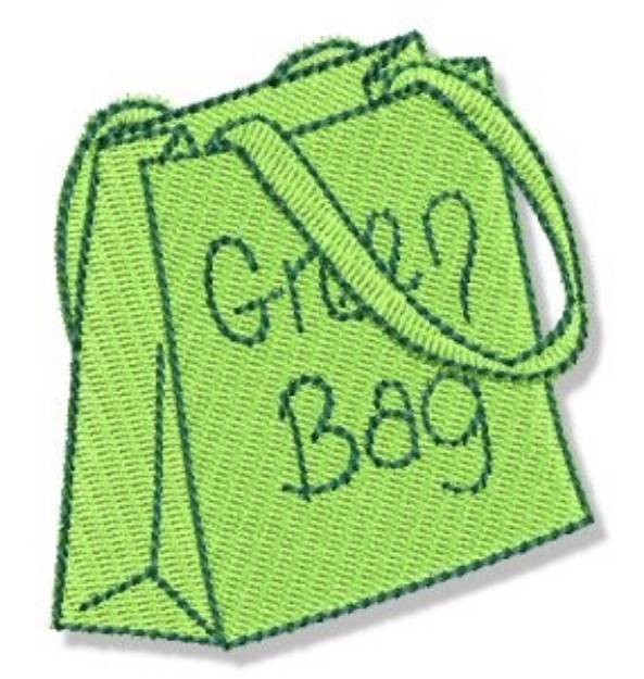 Picture of Earth Day Green Bag Machine Embroidery Design