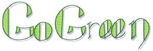Picture of Earth Day Go Green Machine Embroidery Design