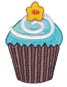 Picture of Cupcake & Star Machine Embroidery Design
