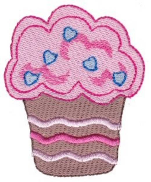 Picture of Valentines Day Cupcake Machine Embroidery Design