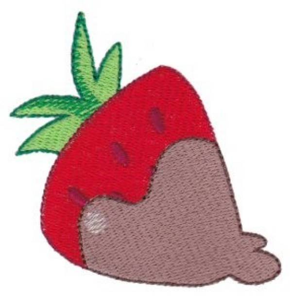 Picture of Chocolate Covered Strawberry Machine Embroidery Design