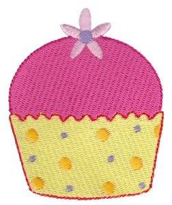 Picture of Pink Cupcake Machine Embroidery Design