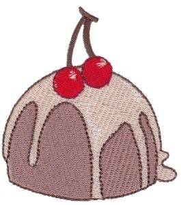 Picture of Cherry Cake Dessert Machine Embroidery Design