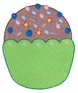 Picture of Sprinkled Cupcake Machine Embroidery Design