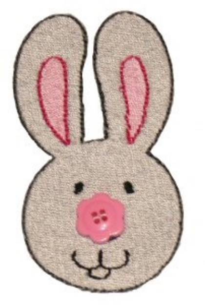 Picture of Button Nose Rabbit Machine Embroidery Design