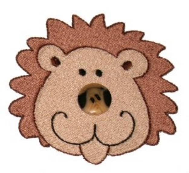 Picture of Button Nose Lion Machine Embroidery Design