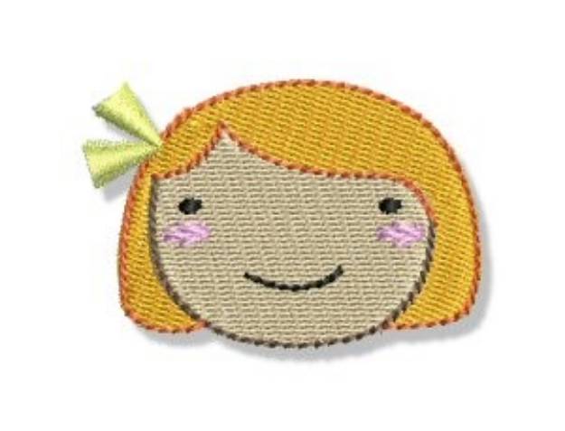 Picture of Happy Face Blonde Girl Machine Embroidery Design