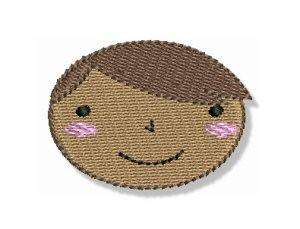Picture of Happy Faced Little Boy Machine Embroidery Design