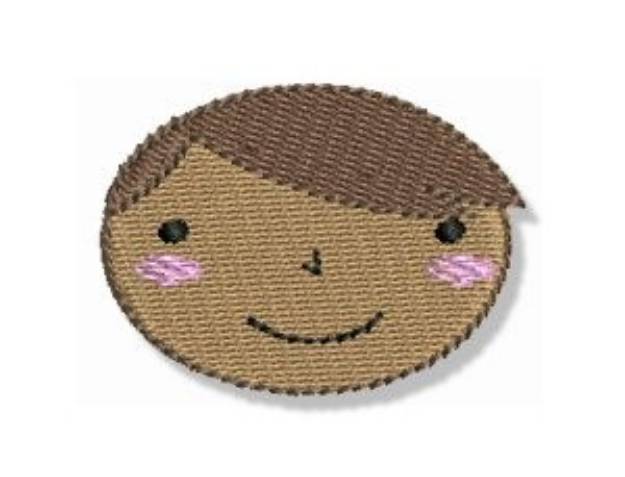 Picture of Happy Faced Little Boy Machine Embroidery Design