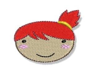 Picture of Red Haired Little Girl Machine Embroidery Design